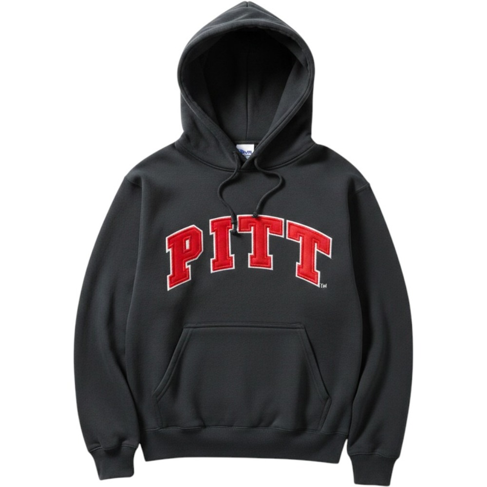 Colosseum Pitt Panthers Hoodie Mens M Black Felt Applique NCAA Varsity Pullover
